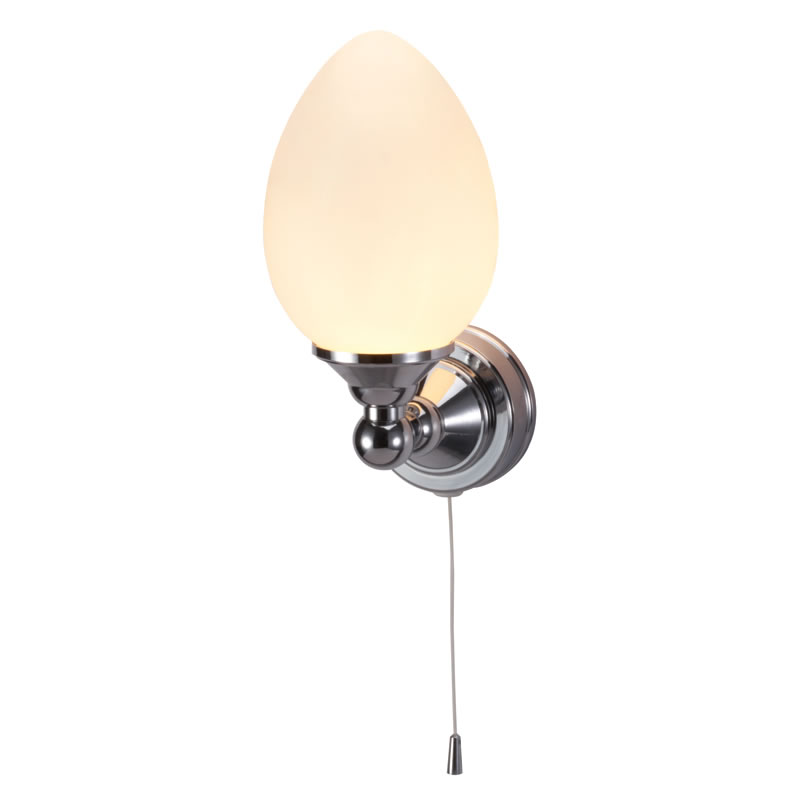 картинка Светильник одинарный, овальный, со шнуровым выключателем, со шнуровым выключателем, цвет Хром от магазина Burlington Official