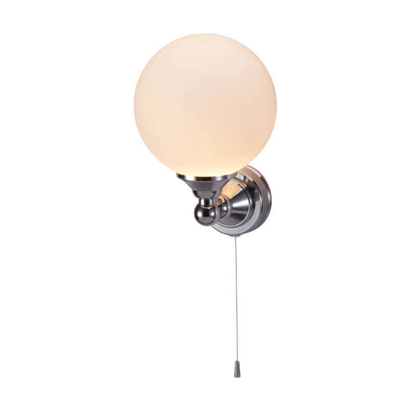 картинка Светильник одинарный, круглый, со шнуровым выключателем, цвет Хром от магазина Burlington Official